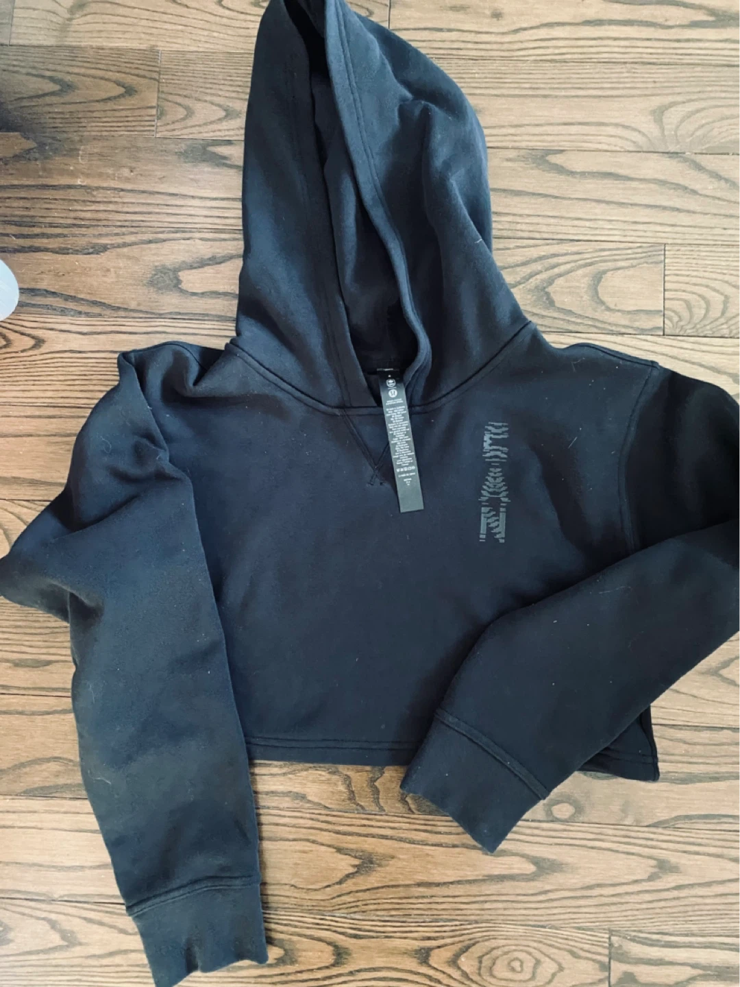 Lululemon Black Cropped Hoodie size 4 like new - photo 2