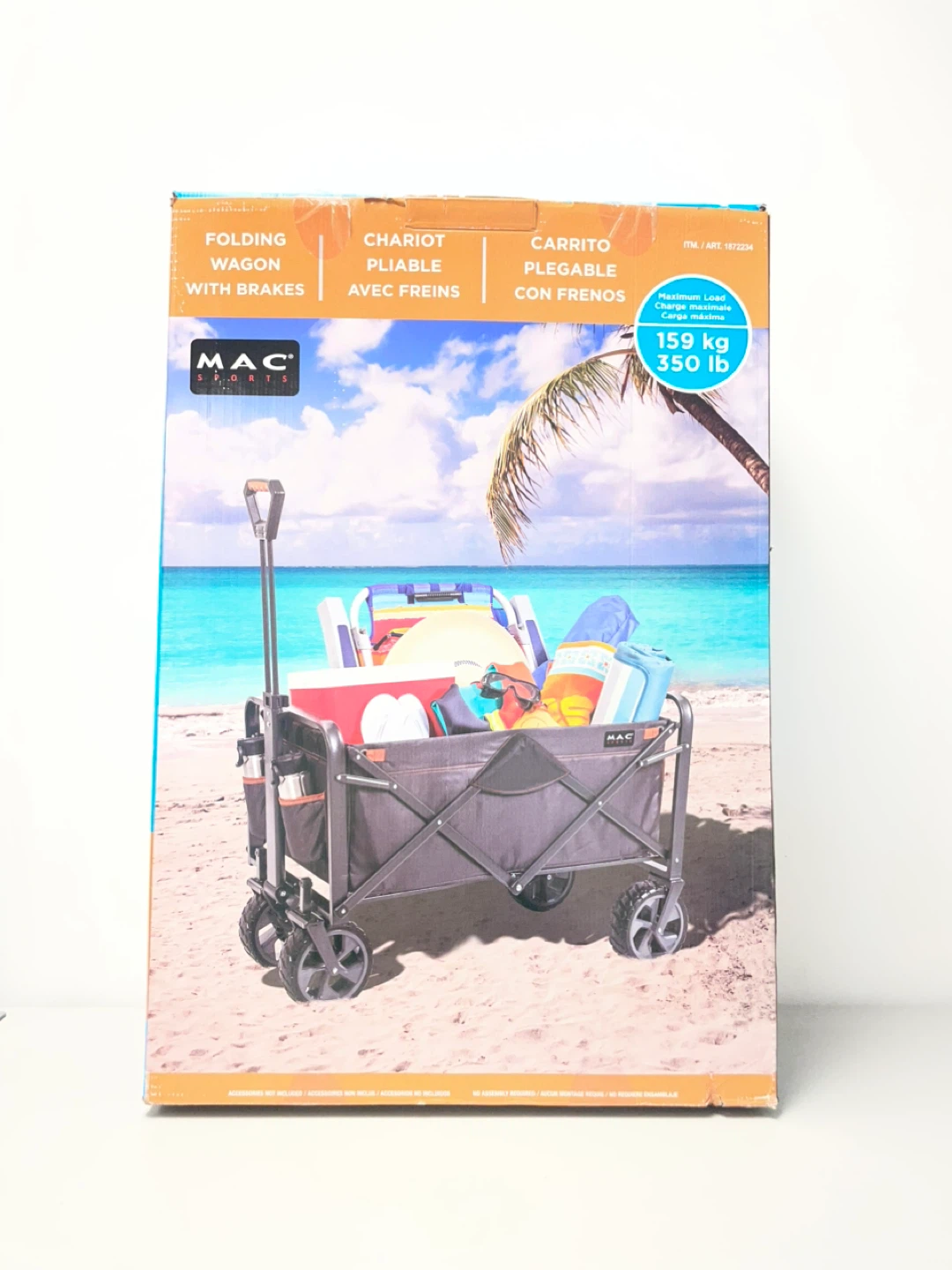 MAC Sports Folding Wagon with Brakes