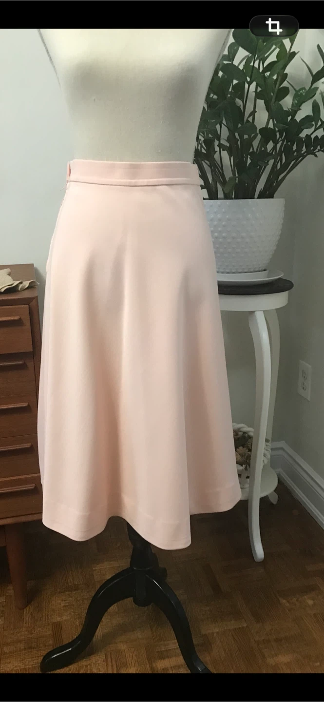 Pale Pink A-Line Skirt size S vintage