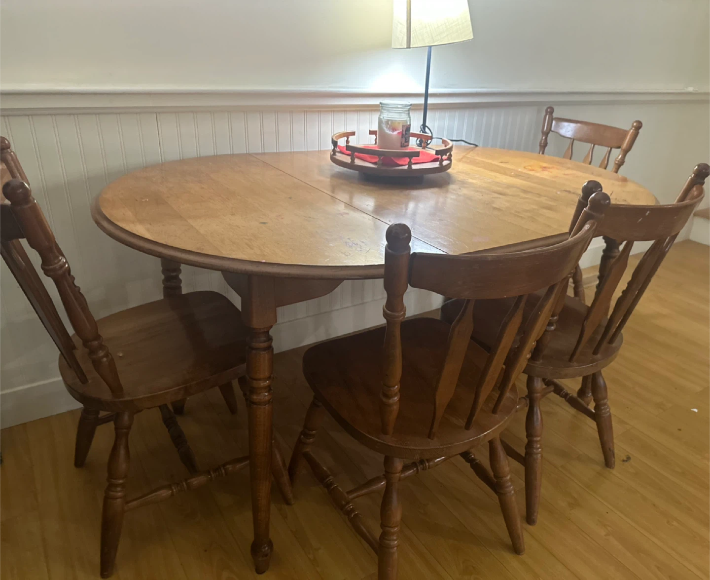 Wooden Dining Table with Chairs