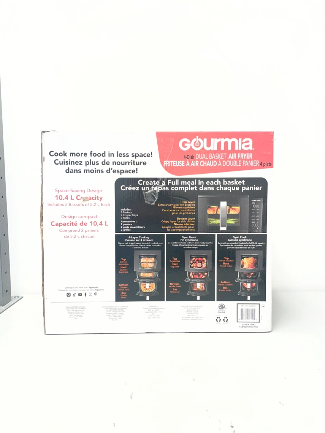 Gourmia 4-Dish Dual Basket Air Fryer - photo 4