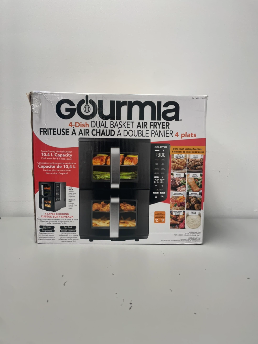 Gourmia 4-Dish Dual Basket Air Fryer