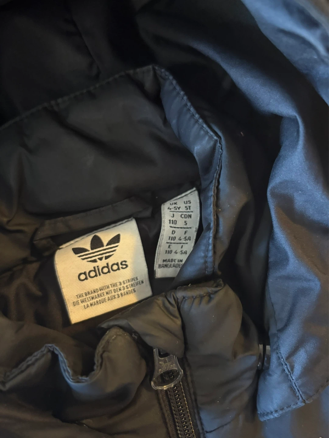 Adidas Puffer Jacket Youth Size S 4-5 - photo 3