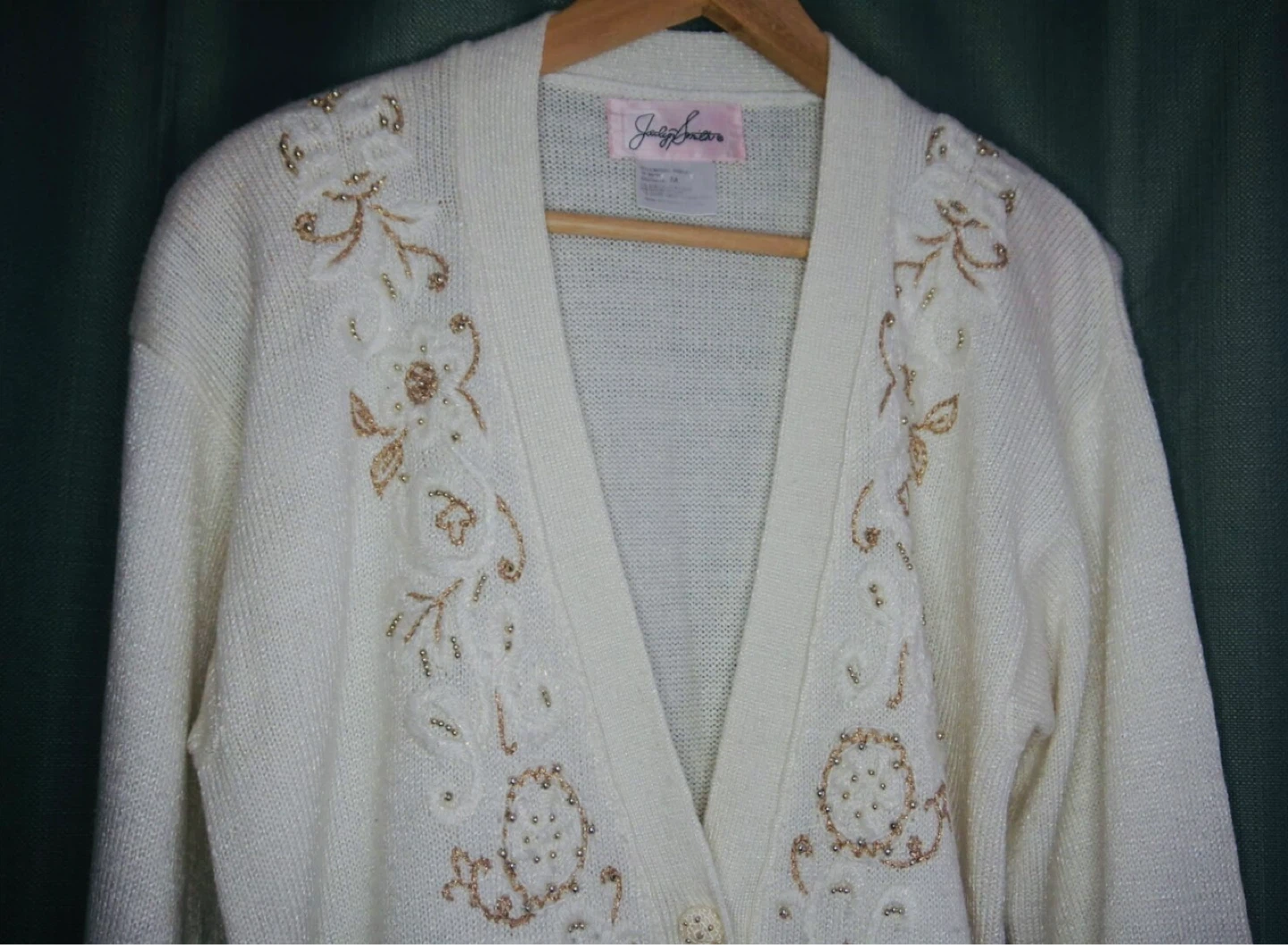 Cream Embellished Cardigan - photo 5