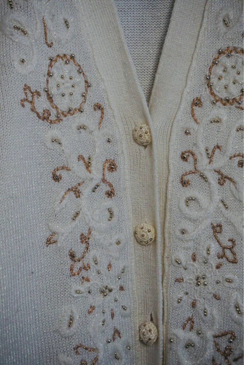 Cream Embellished Cardigan - photo 4