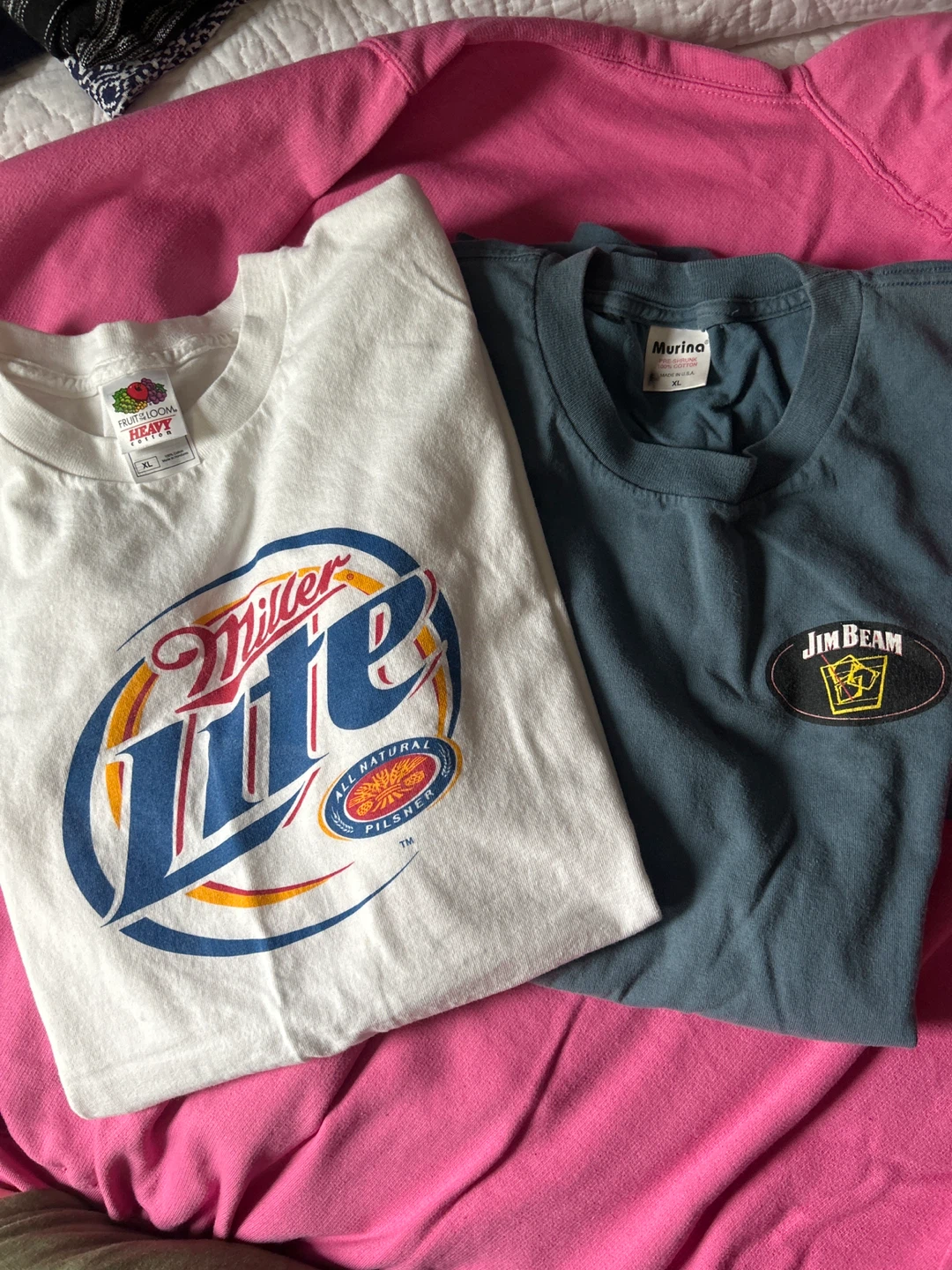 Miller Lite & Jim Beam T-Shirts (Bundle) XL