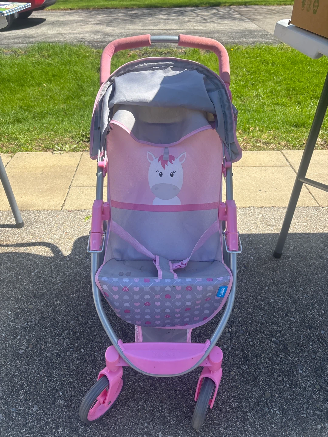 Pink Unicorn Doll Stroller
