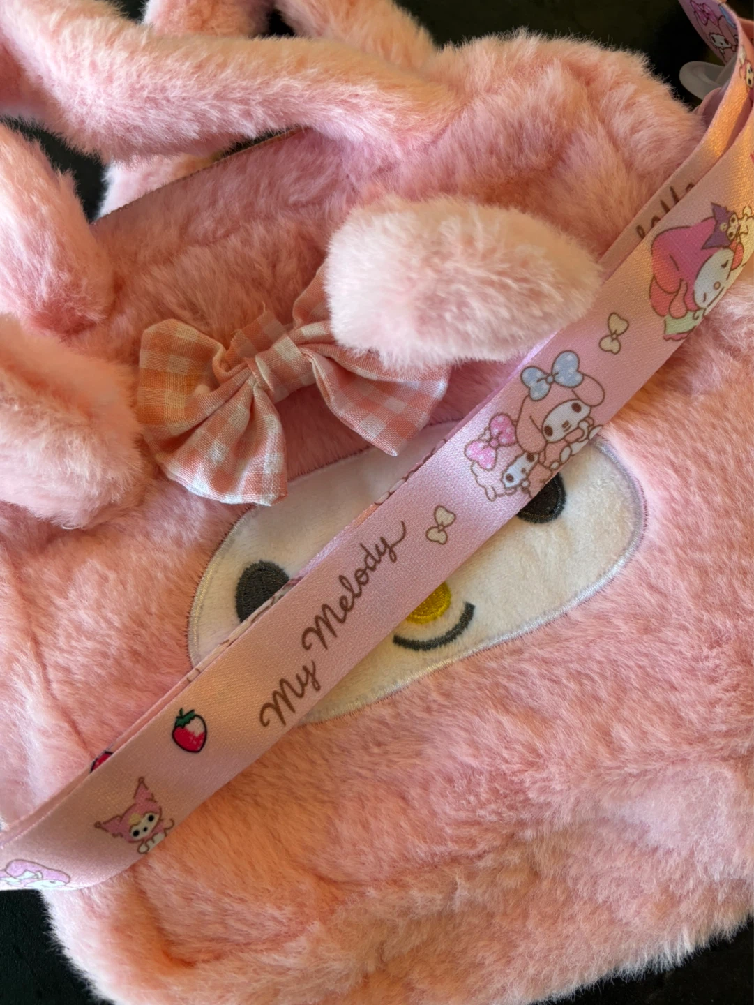 Sanrio My Melody Plush Shoulder Bag Pink - photo 3