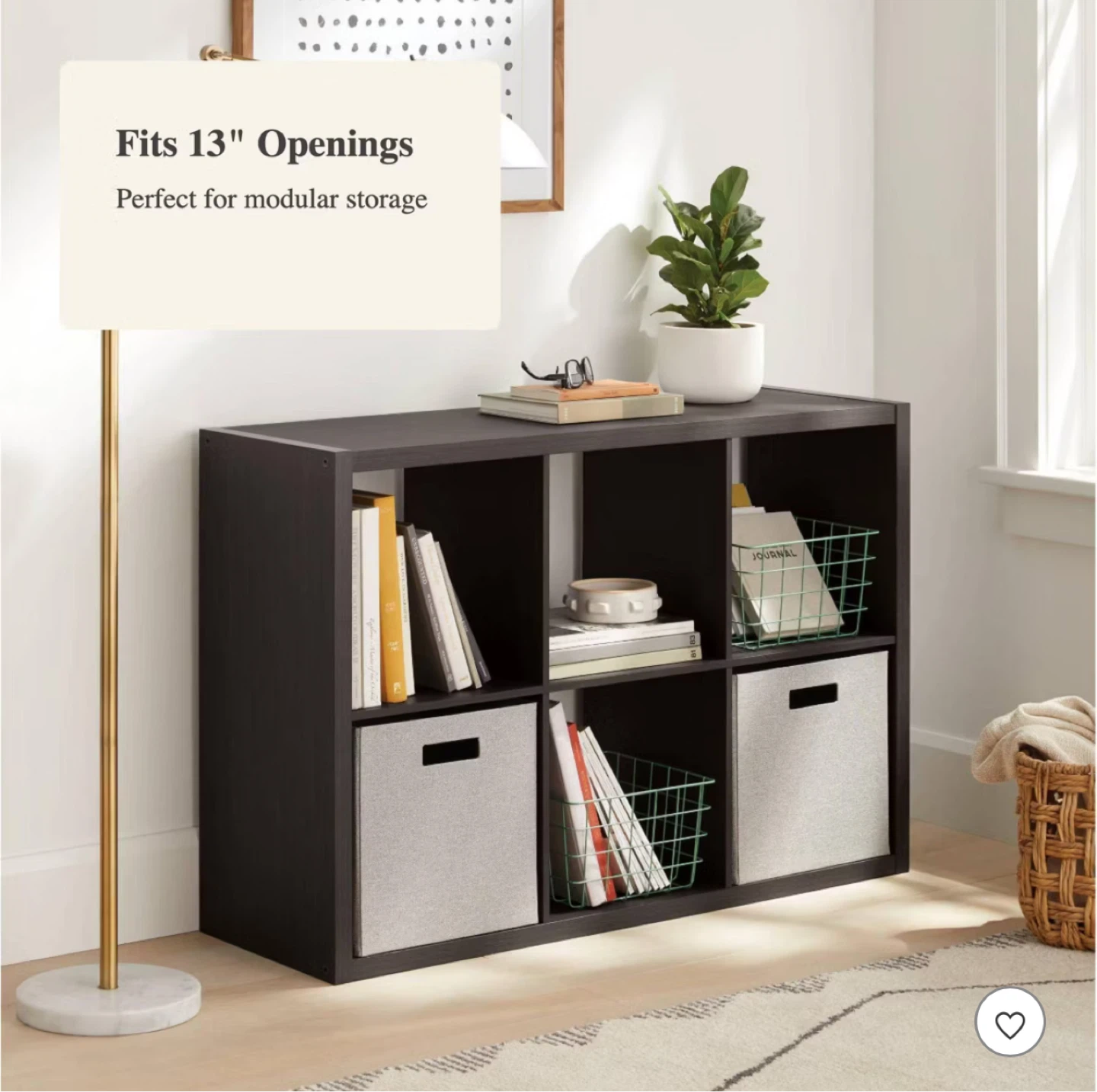 6-Cube Storage Organizer - Dark Espresso - photo 2