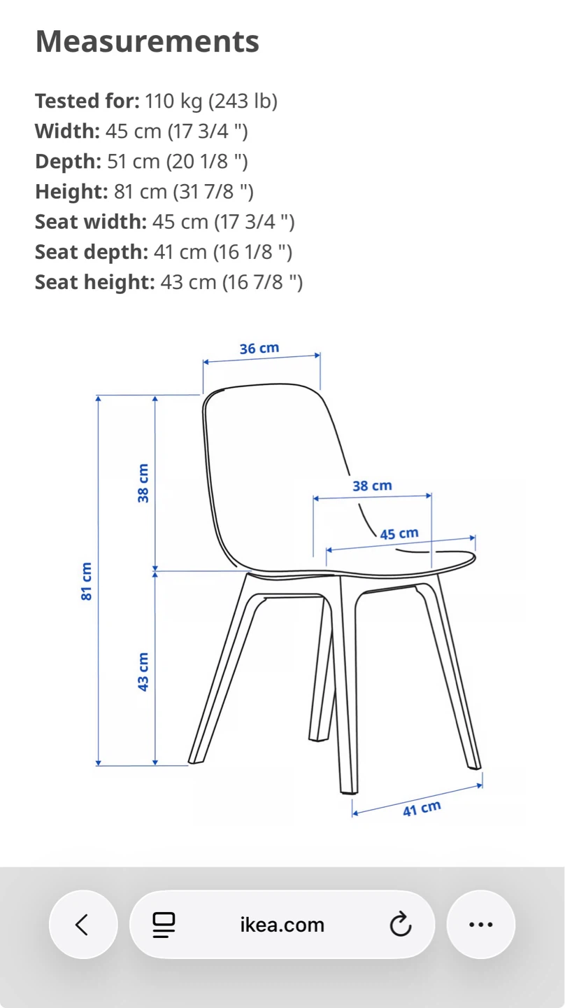 LAST SALE - IKEA ODGER Chair - Anthracite Black - photo 4