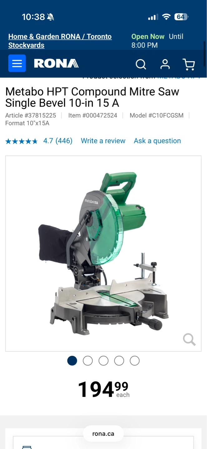 Metabo HPT 10-in Compound Miter Saw - photo 3