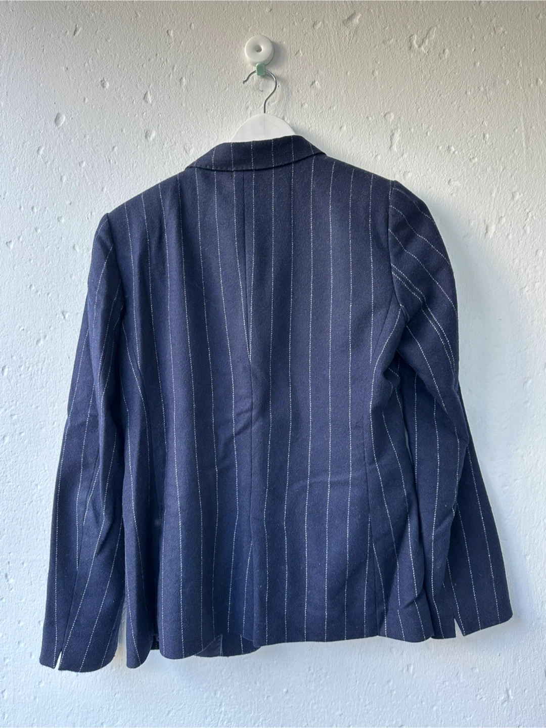 Massimo Dutti Navy Pinstripe Blazer - photo 3