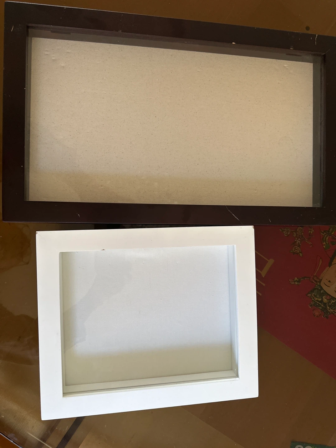 White and Dark Brown Shadow Box Frames