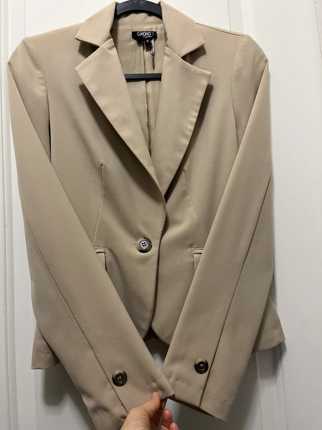 XOXO Signature Beige Blazer Jacket Size S🌱 - photo 2
