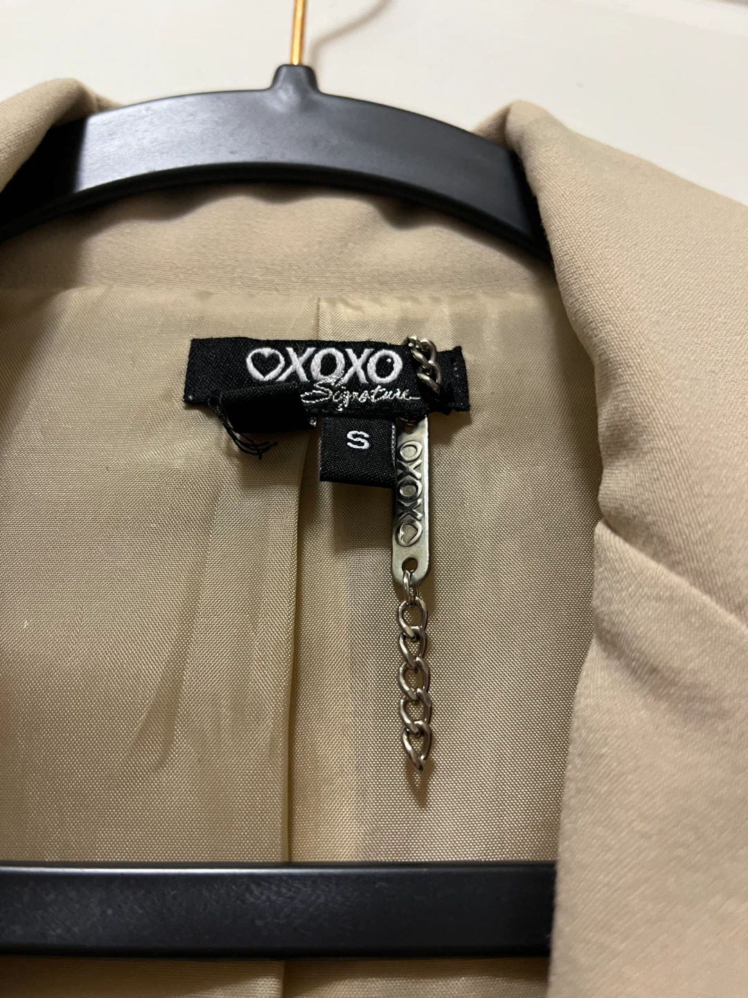 XOXO Signature Beige Blazer Jacket Size S🌱 - photo 5