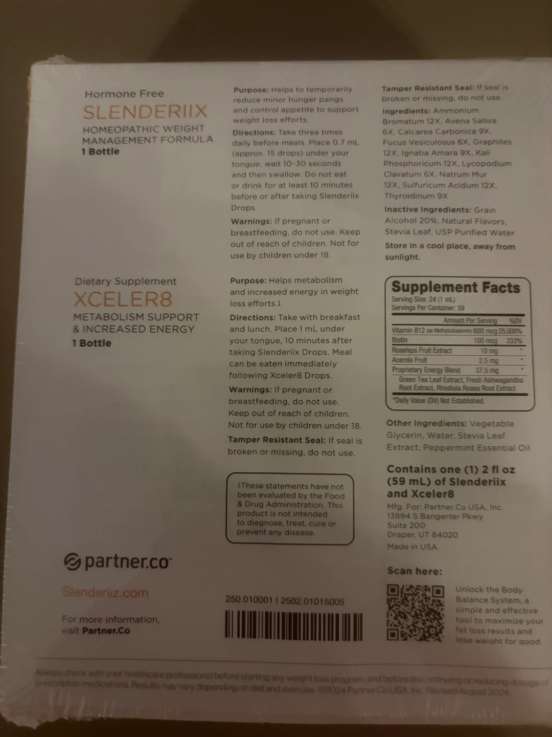Slenderiiz  Weight Management Formula & Xceler8 Drops - photo 2