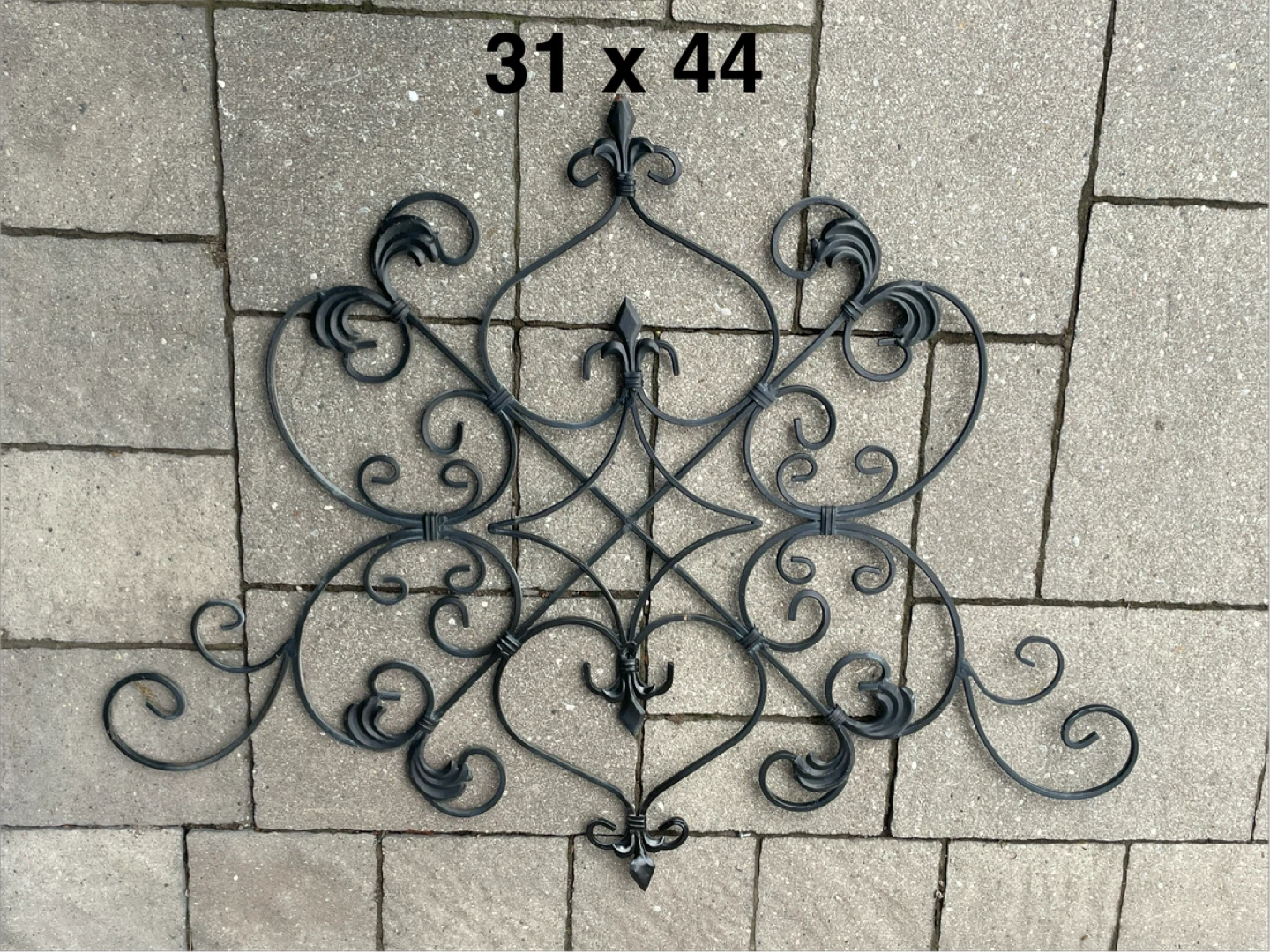 Large Wrought Iron Scroll Wall Decor 31 x 44
