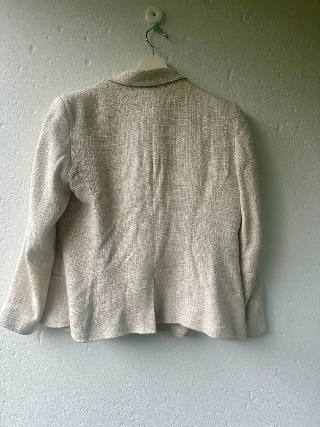 The Fold Beige Tweed Blazer Size 12 - photo 4