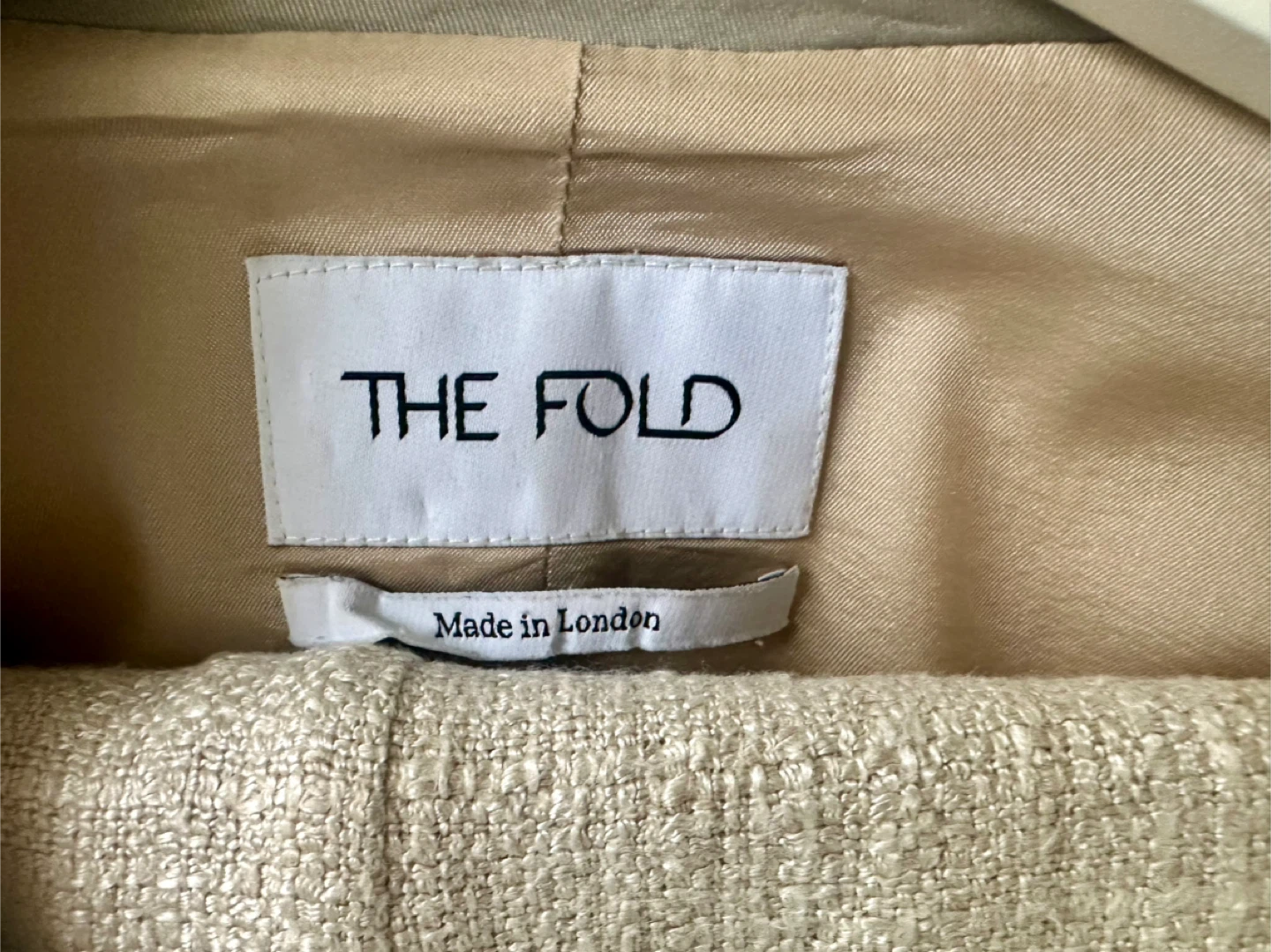 The Fold Beige Tweed Blazer Size 12 - photo 3