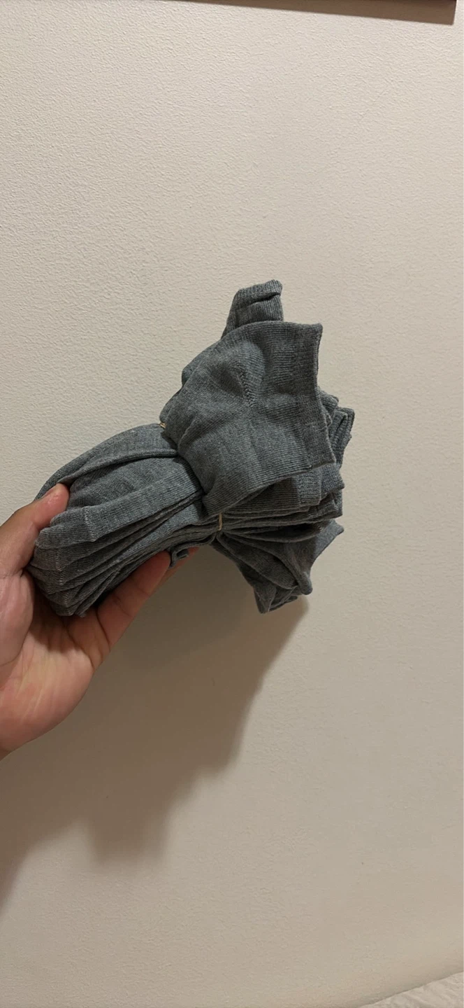 Grey Ankle Socks - Pack of 10
