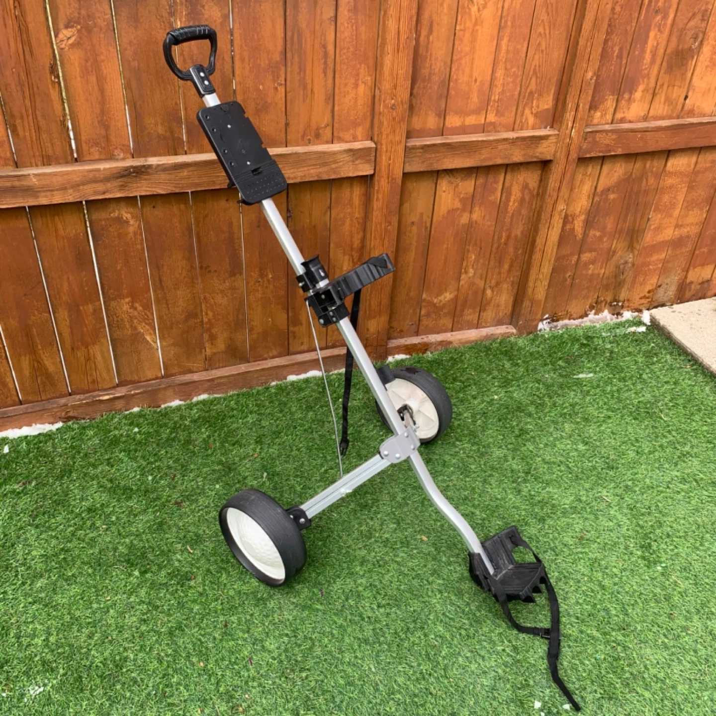 Golf Push Cart 2 Wheel Folding Cart Golfing Bag Trolley