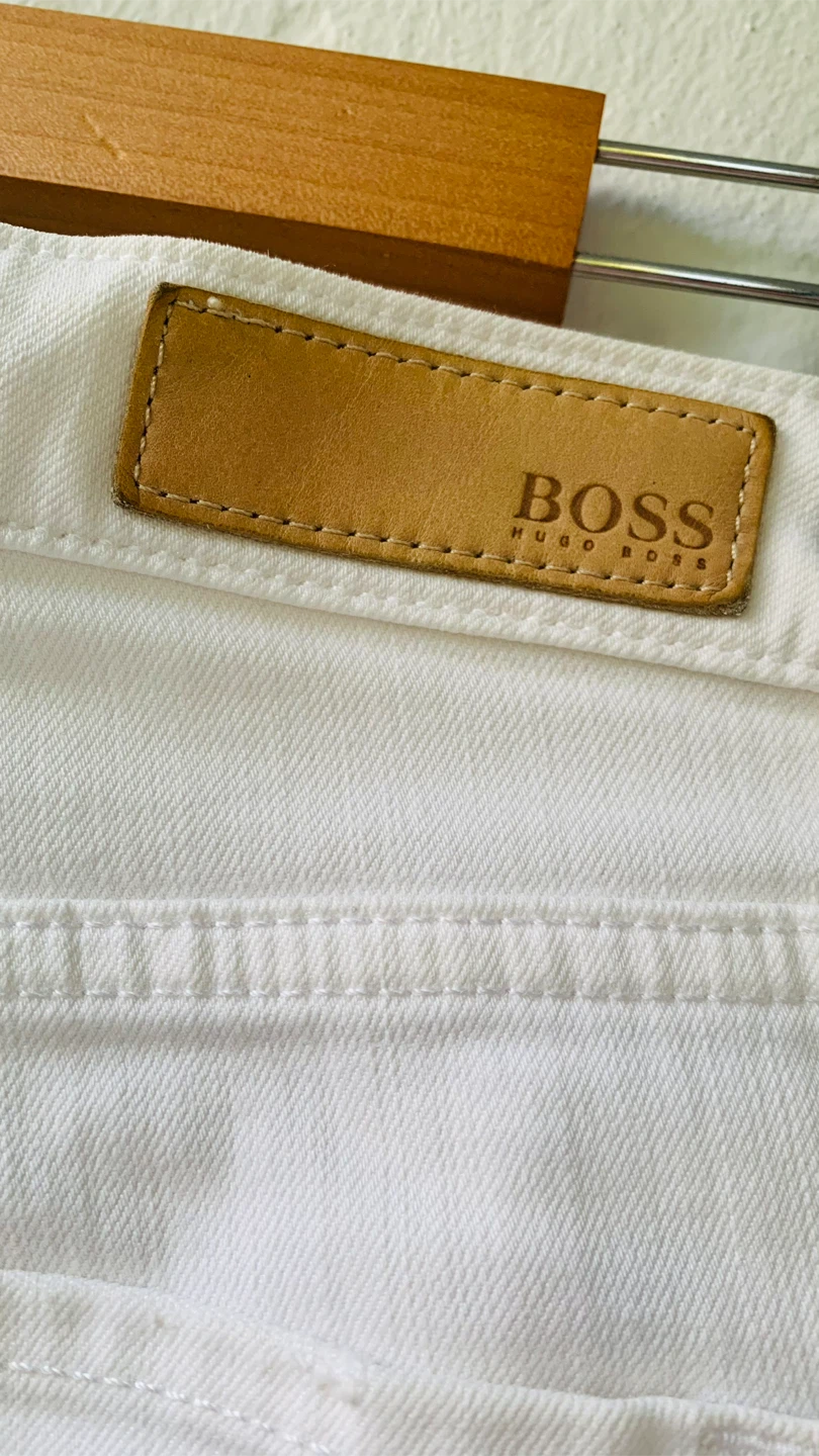 BOSS Hugo Boss White Mid Rise Easy Jeans - photo 4