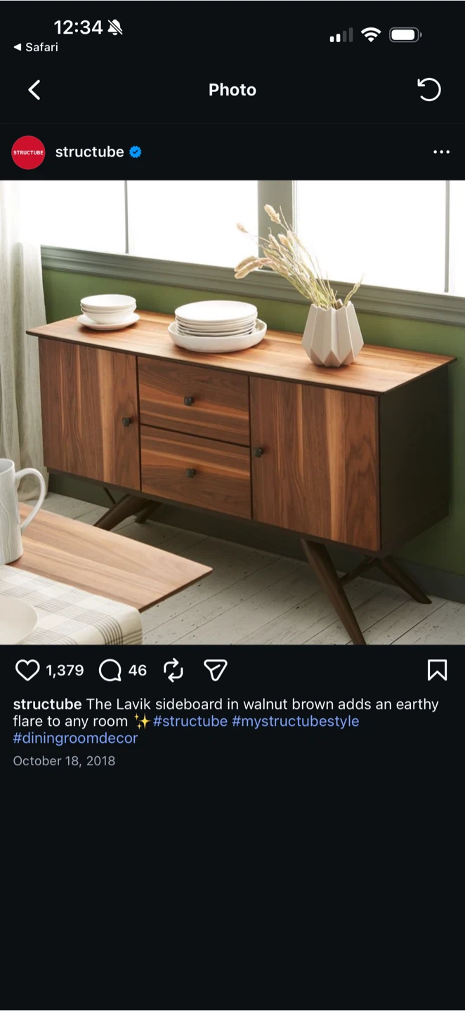 Structube Lavik Sideboard - Walnut Brown - photo 2