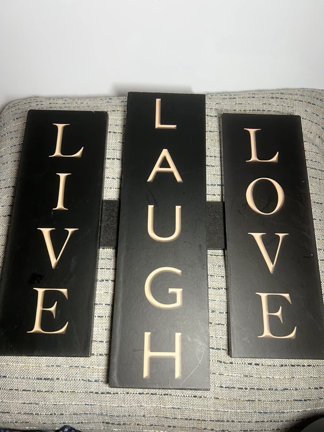 Set of 3 "Live Laugh Love" Wall Art