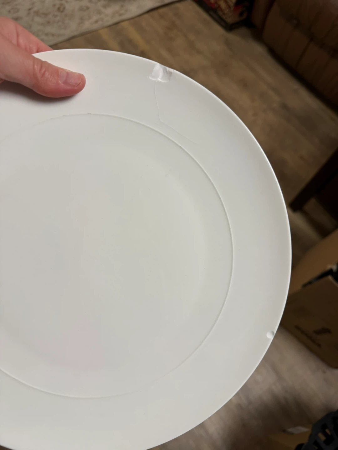 White Porcelain Dinnerware Set - 6 plates and 6 bowls - photo 4