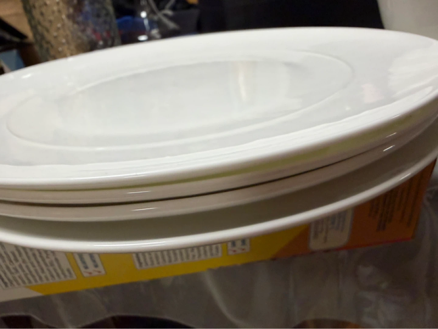 White Porcelain Dinnerware Set - 6 plates and 6 bowls - photo 3