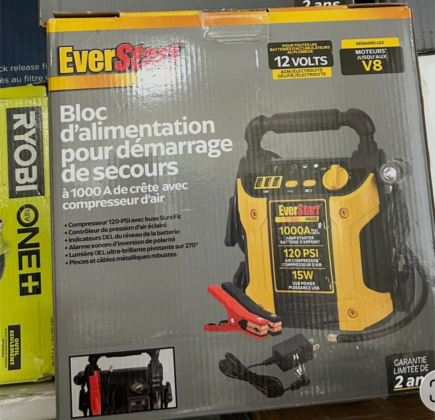 EverStart 1000 Peak Amp Jump-Starter w/ Air Compressor - photo 2