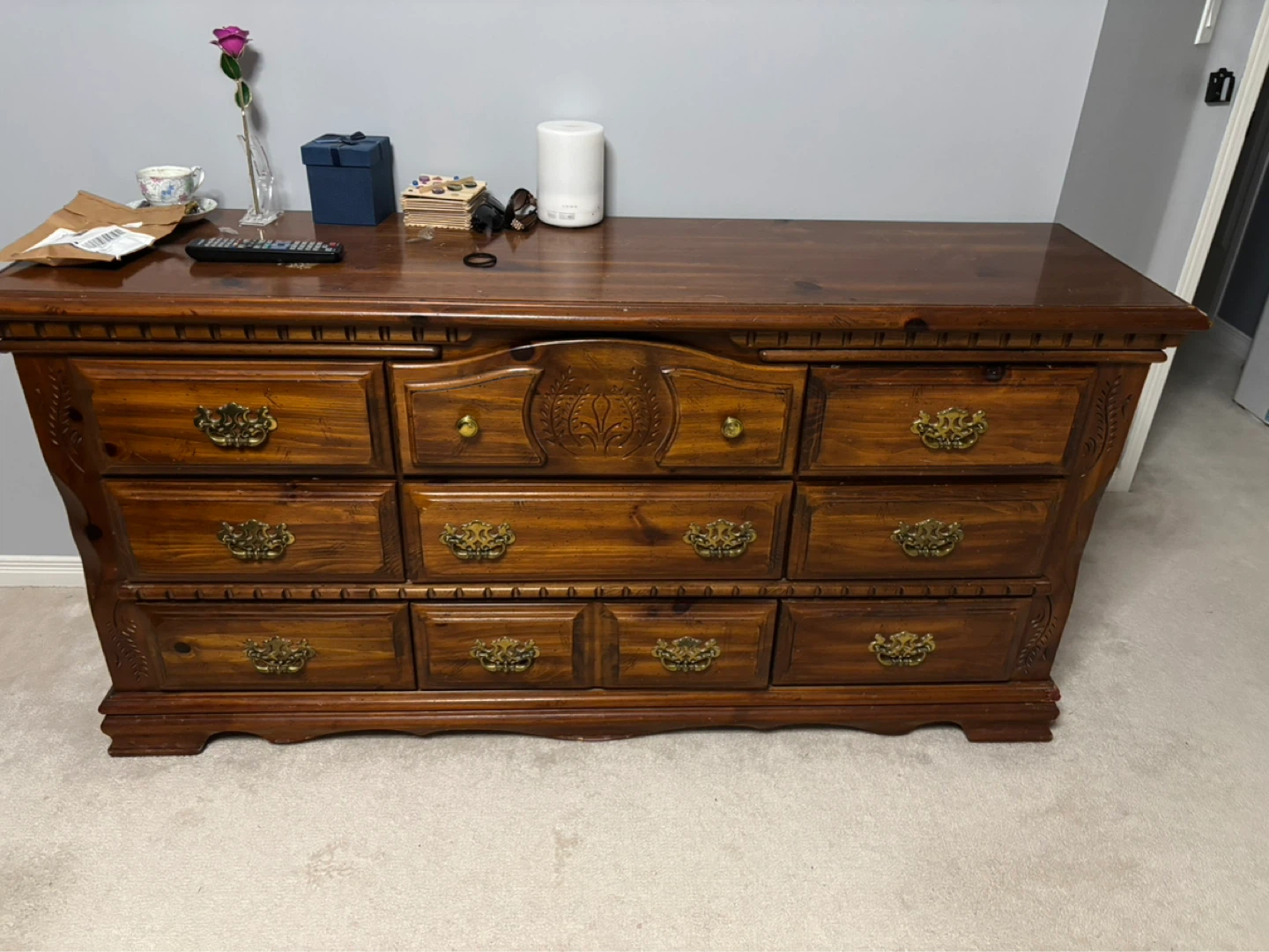 Solid Wood Dresser with 9 Drawers - photo 2