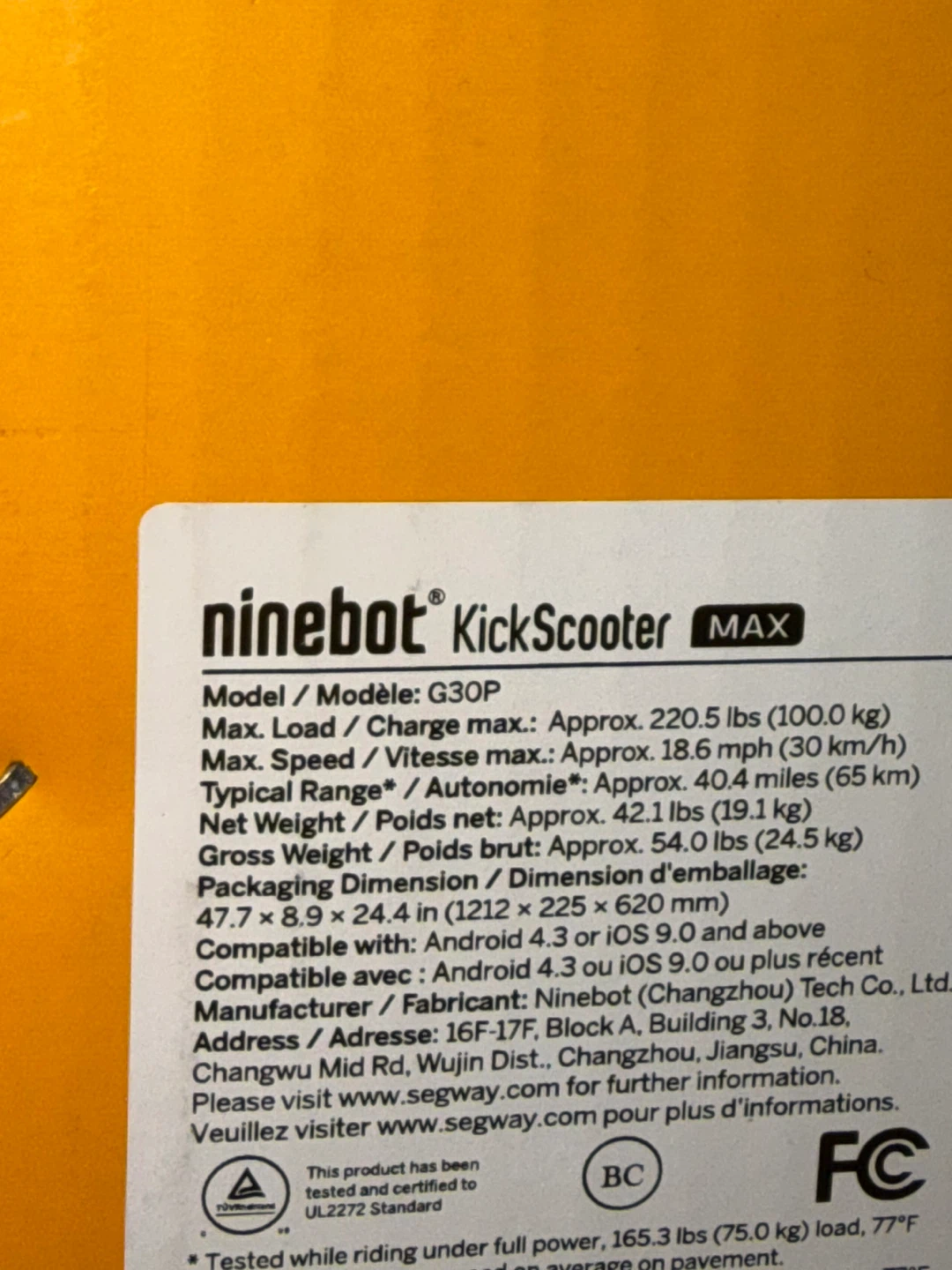 Ninebot KickScooter MAX G30P Electric Scooter - photo 2