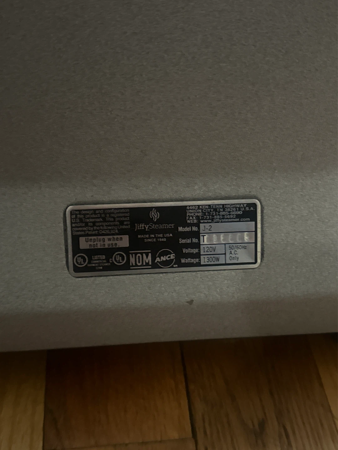 Jiffy Steamer Model J-2 Clothes Steamer - photo 3