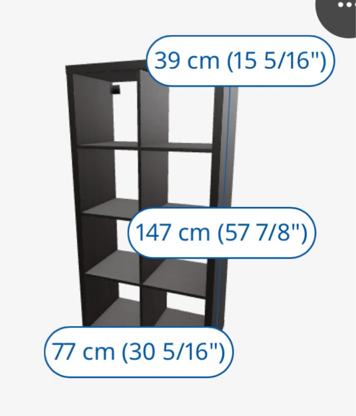Kallax bookshelf from Ikea (Black 8-Cube Bookshelf) - photo 3