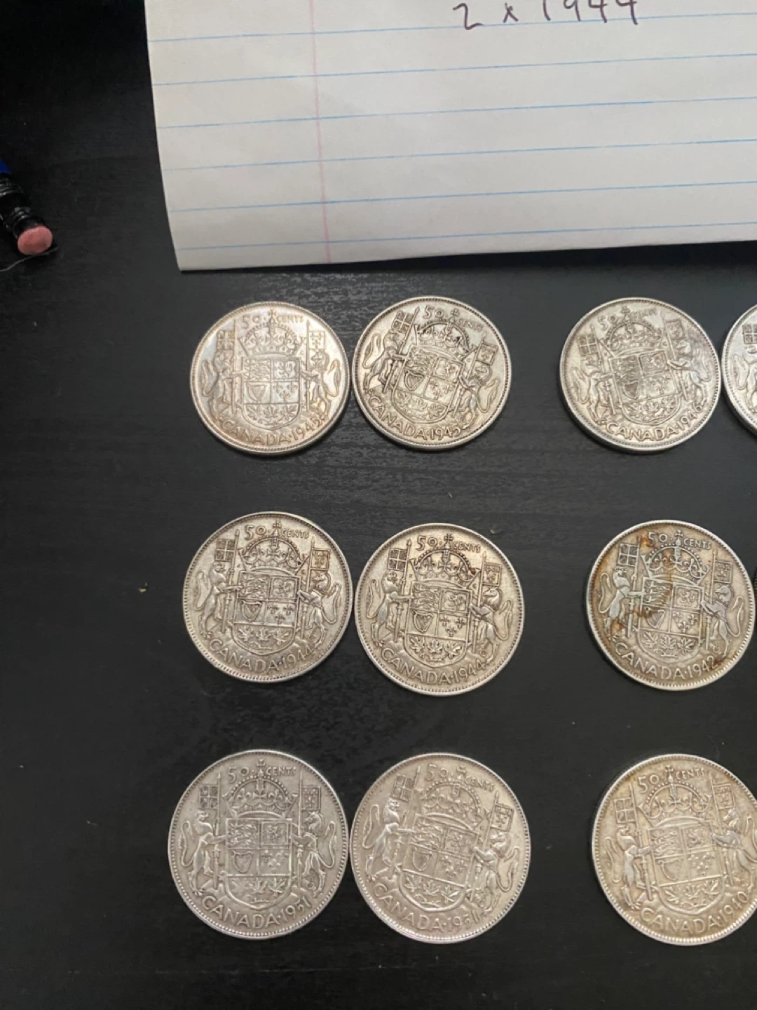 Collection of 18 Canadian Silver 50 Cent Coins - photo 2