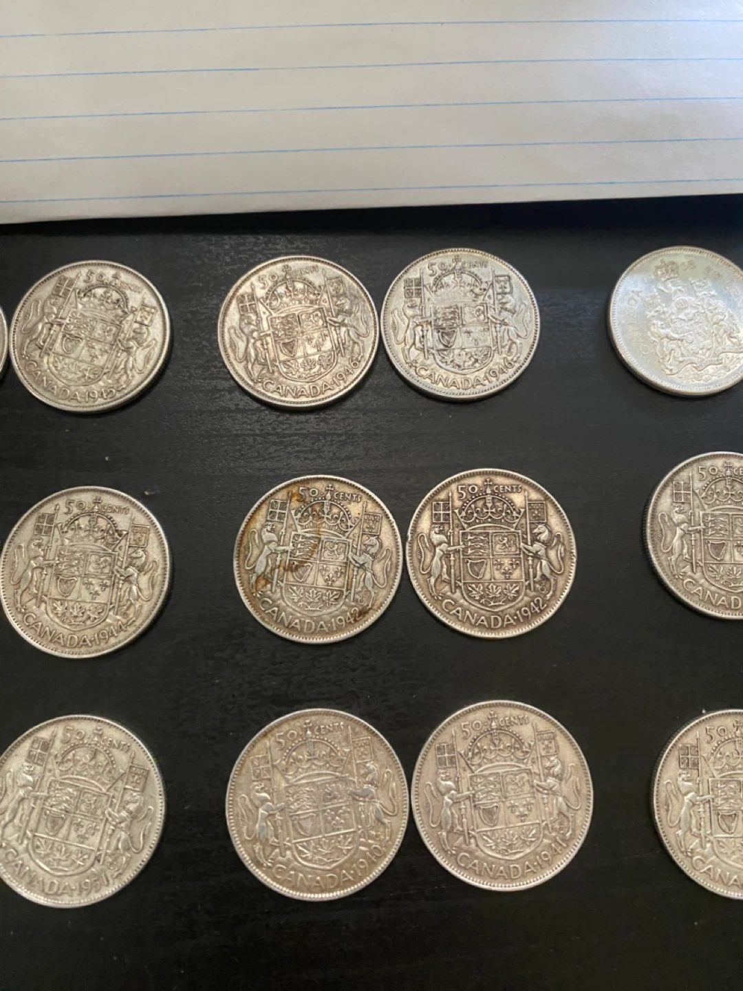 Collection of 18 Canadian Silver 50 Cent Coins - photo 3