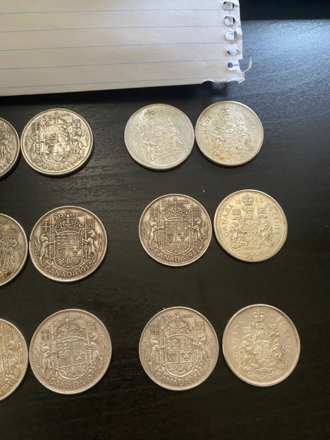 Collection of 18 Canadian Silver 50 Cent Coins - photo 4