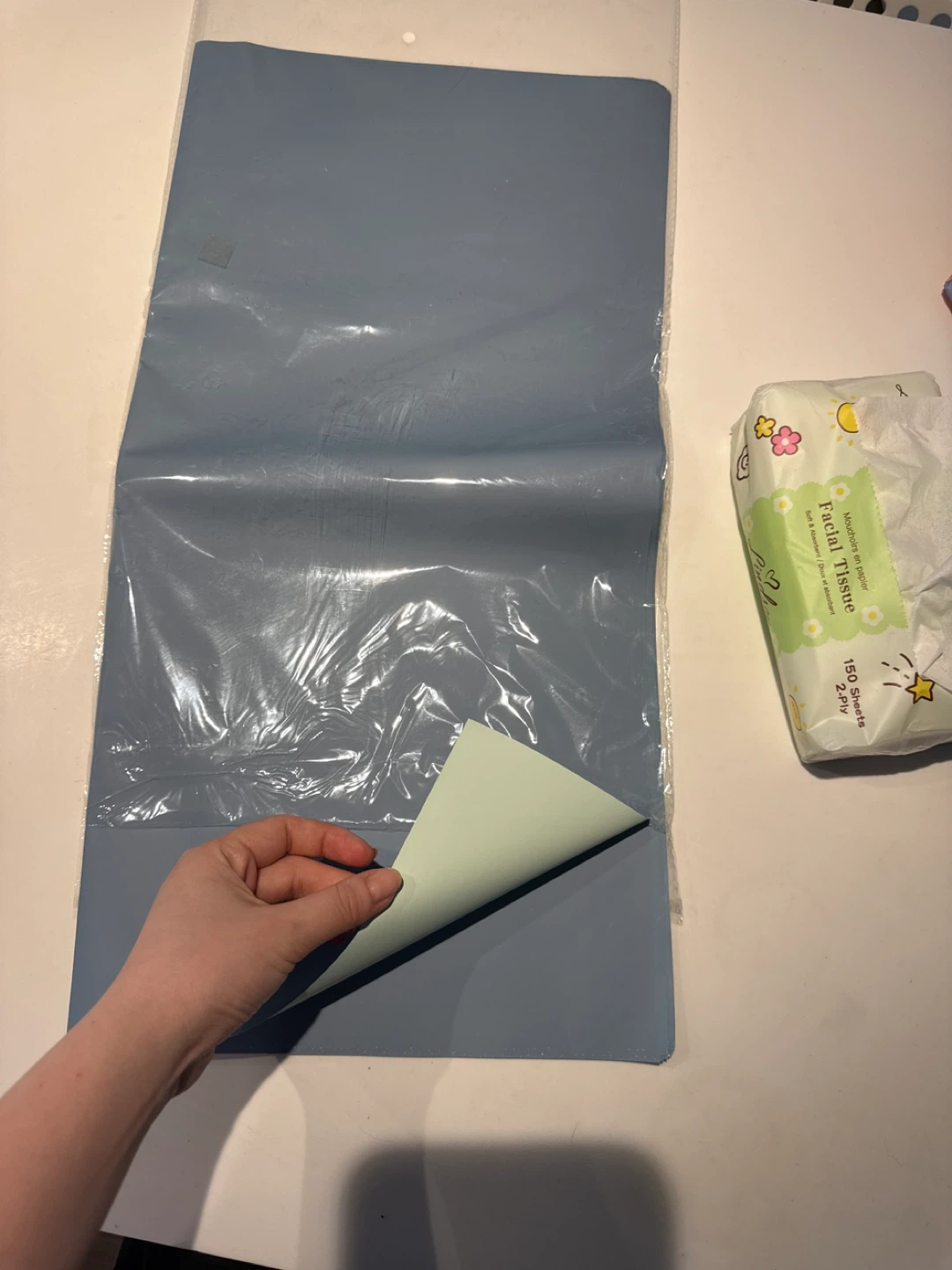 Blue and Green Craft Paper Sheets