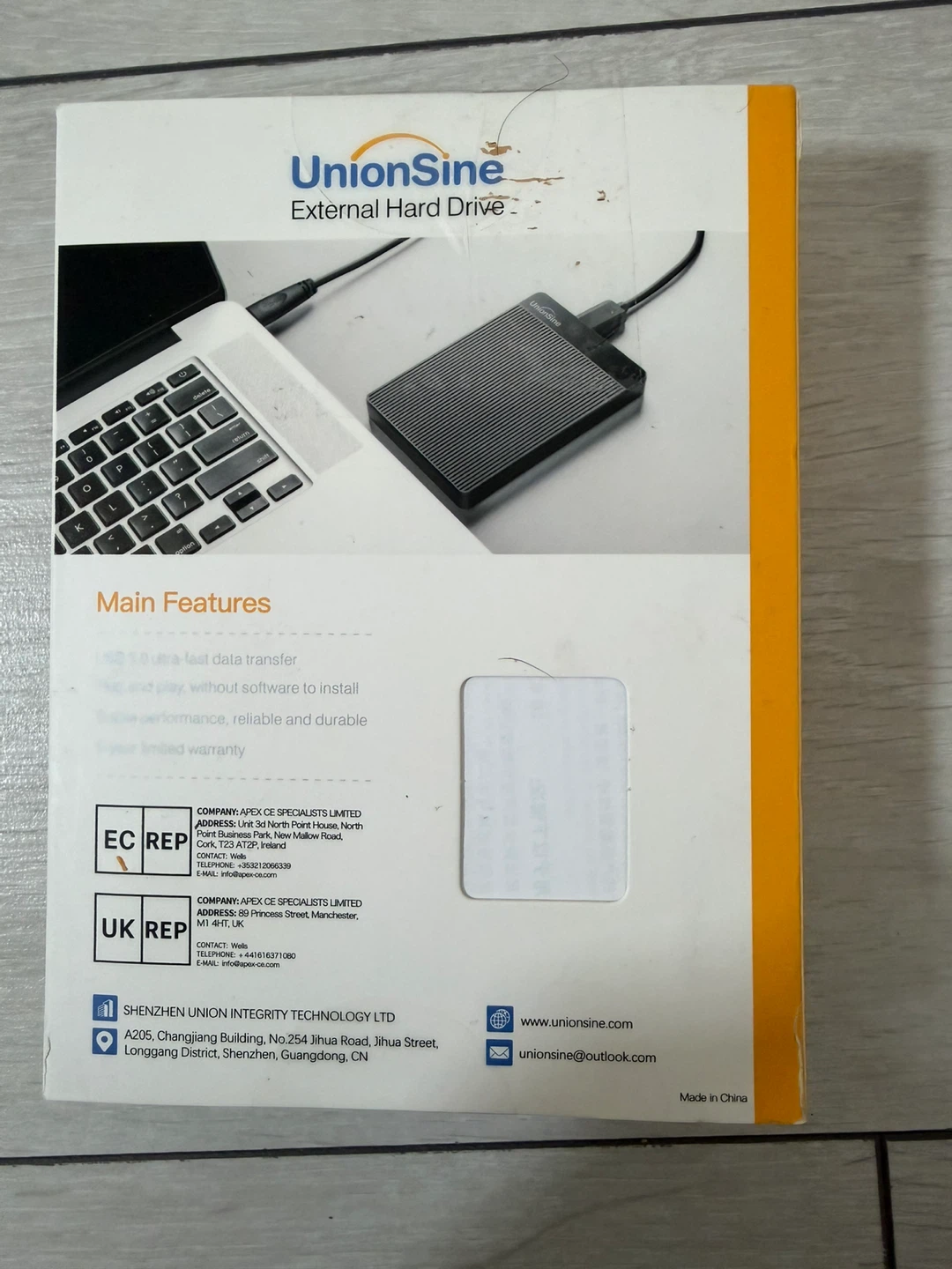 UnionSine DataPocket External Hard Drive HD2510 500GB - photo 2