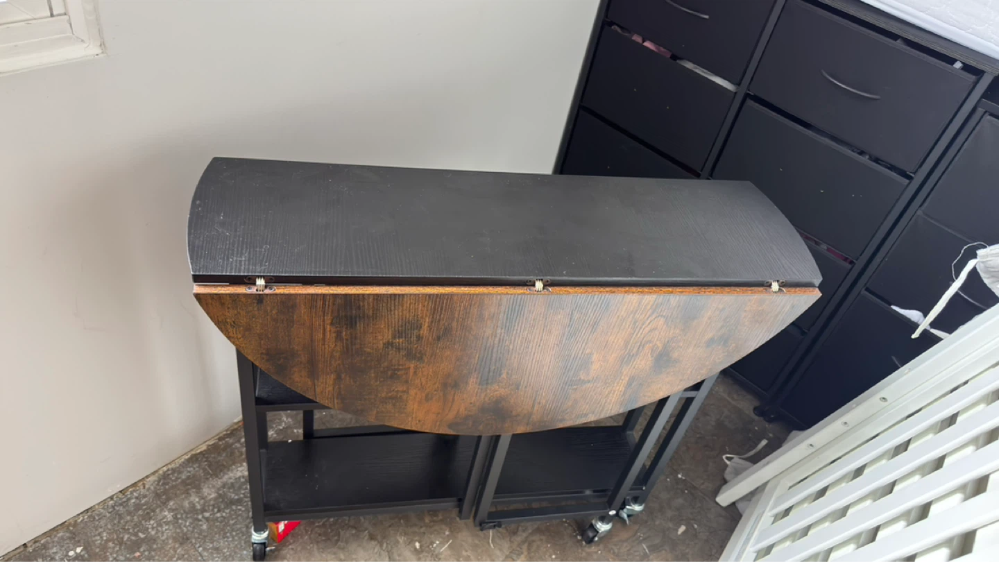 Folding Dining Table with Wheels - photo 2