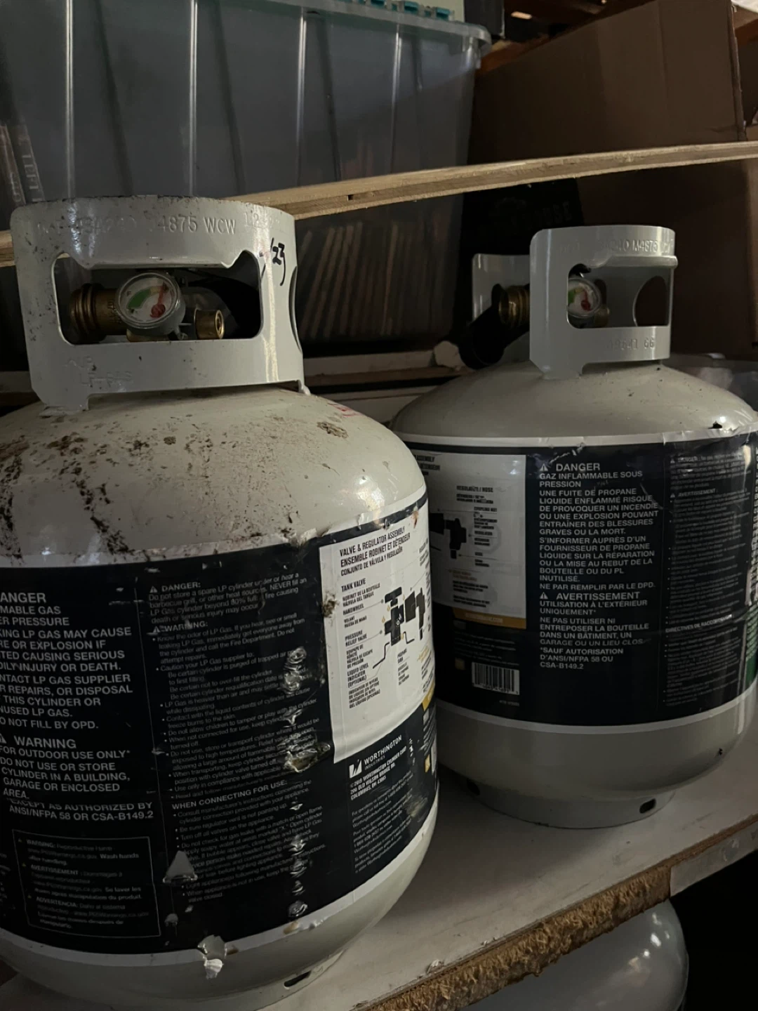 2 Worthington Propane Tanks
