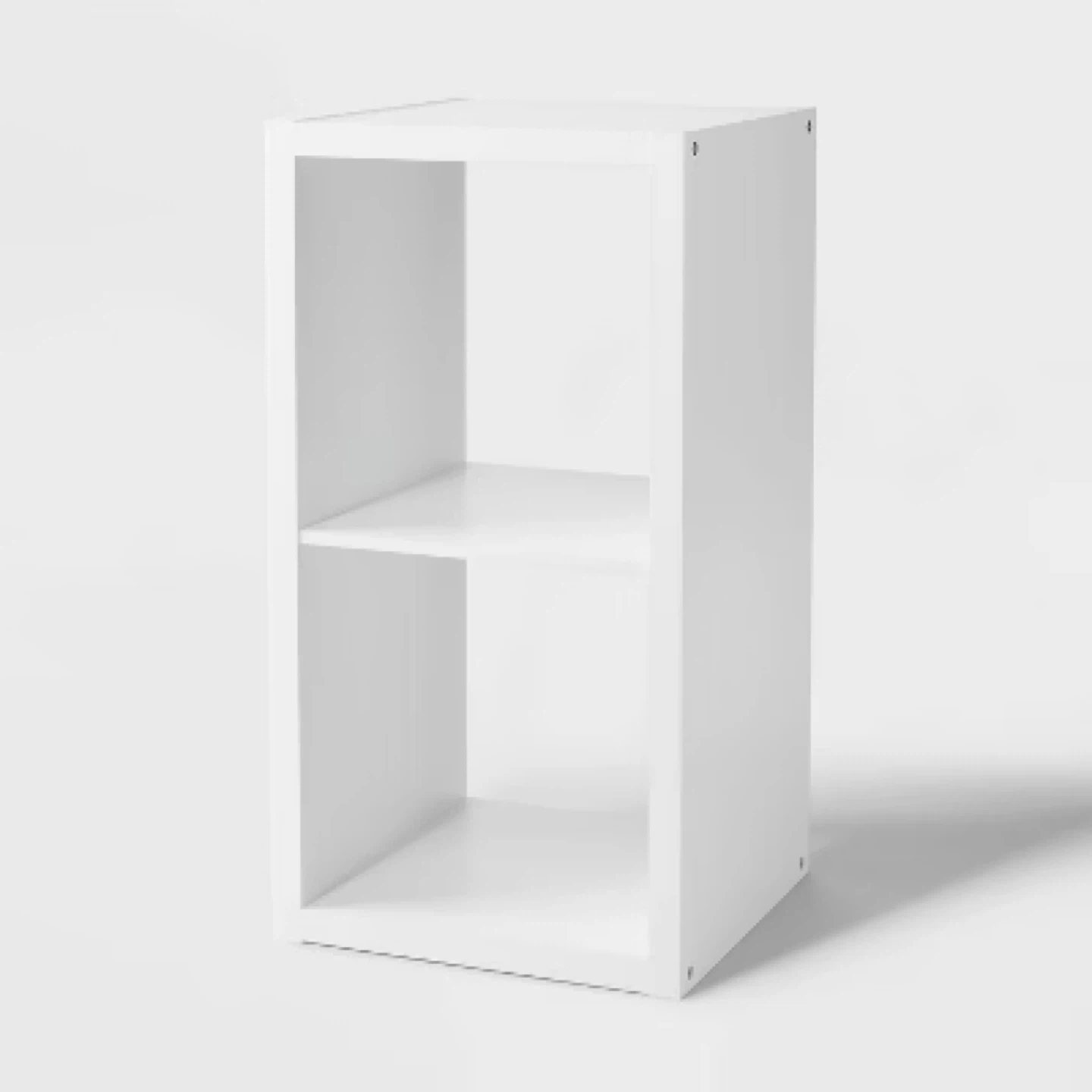 White 2-Cube Storage Shelf