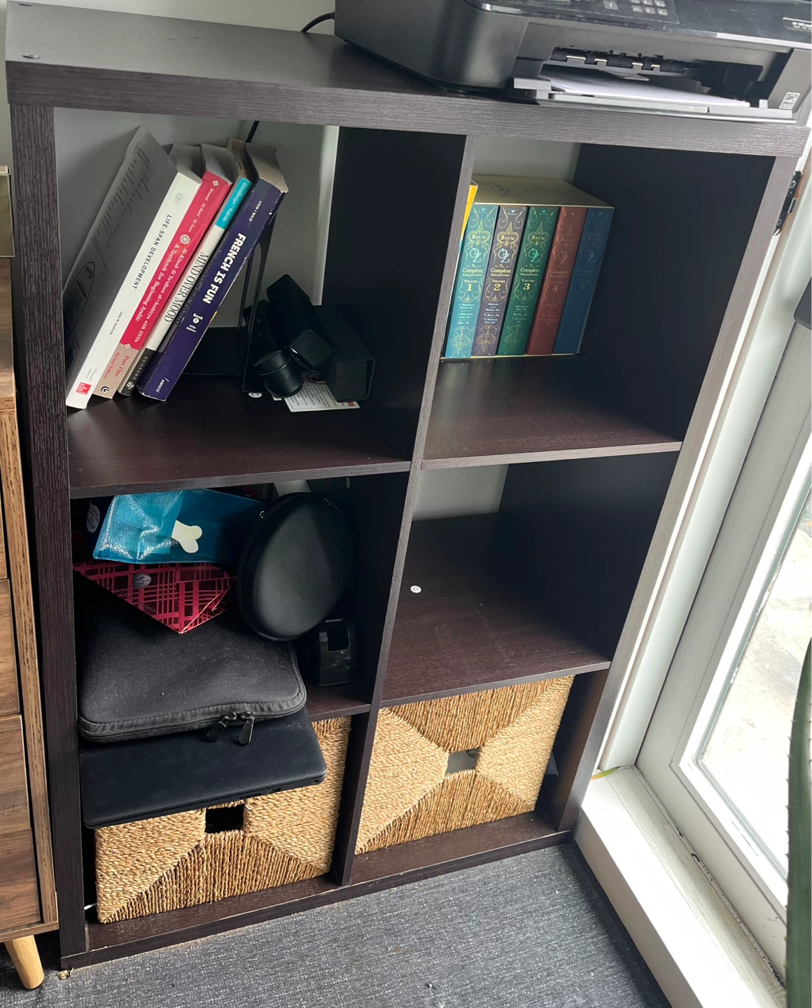 Kallax style shelf unit with baskets
