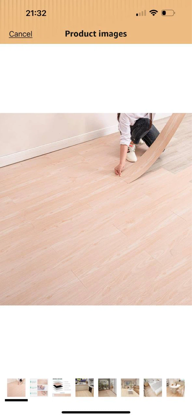 Peel & Stick Vinyl Floor Tiles – Wood Colour (60 SQ.FT SET) 🔥
