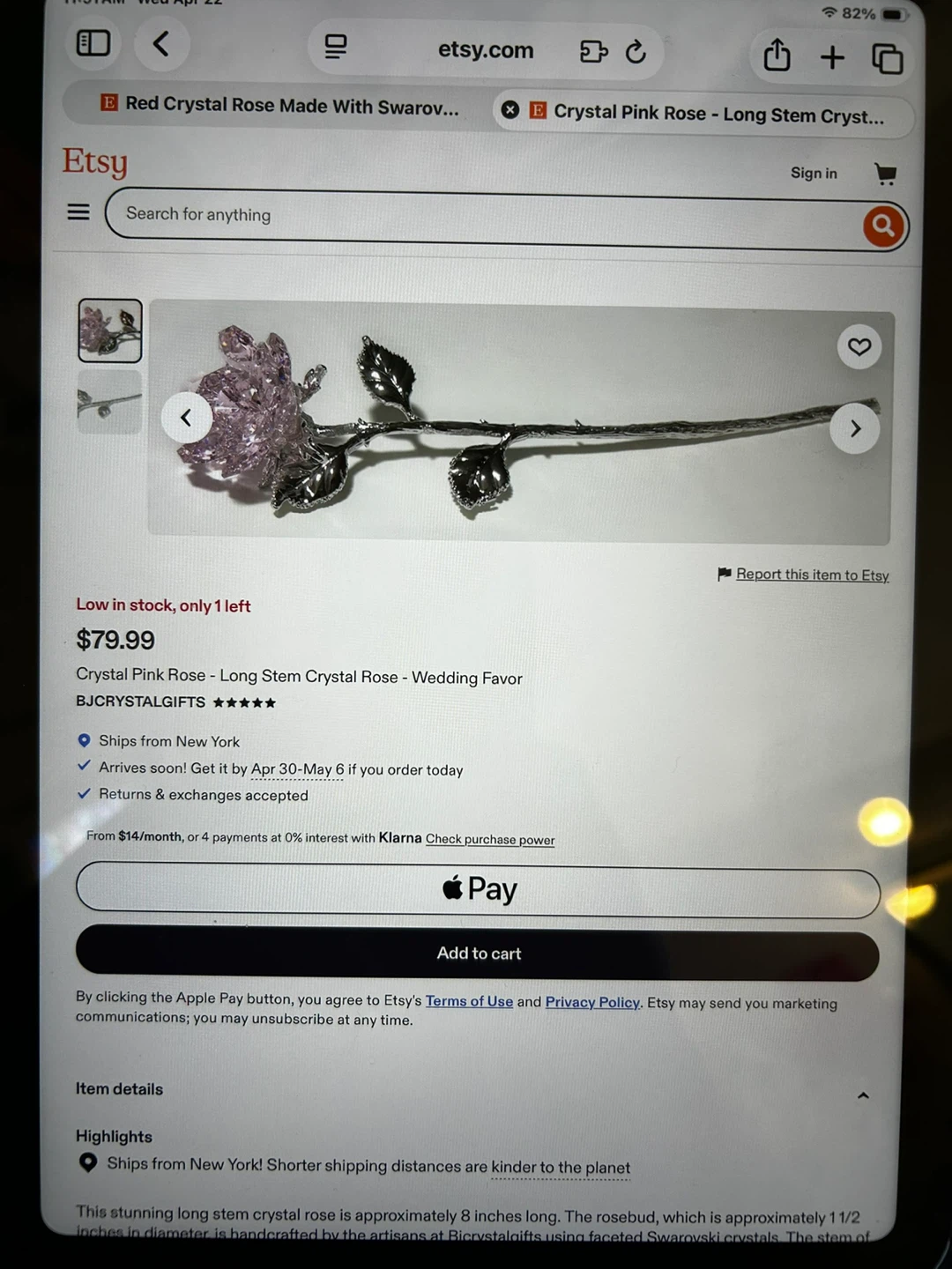 Retired Swarovski Crystal Butterfly Figurine Rosalina Pink - photo 3