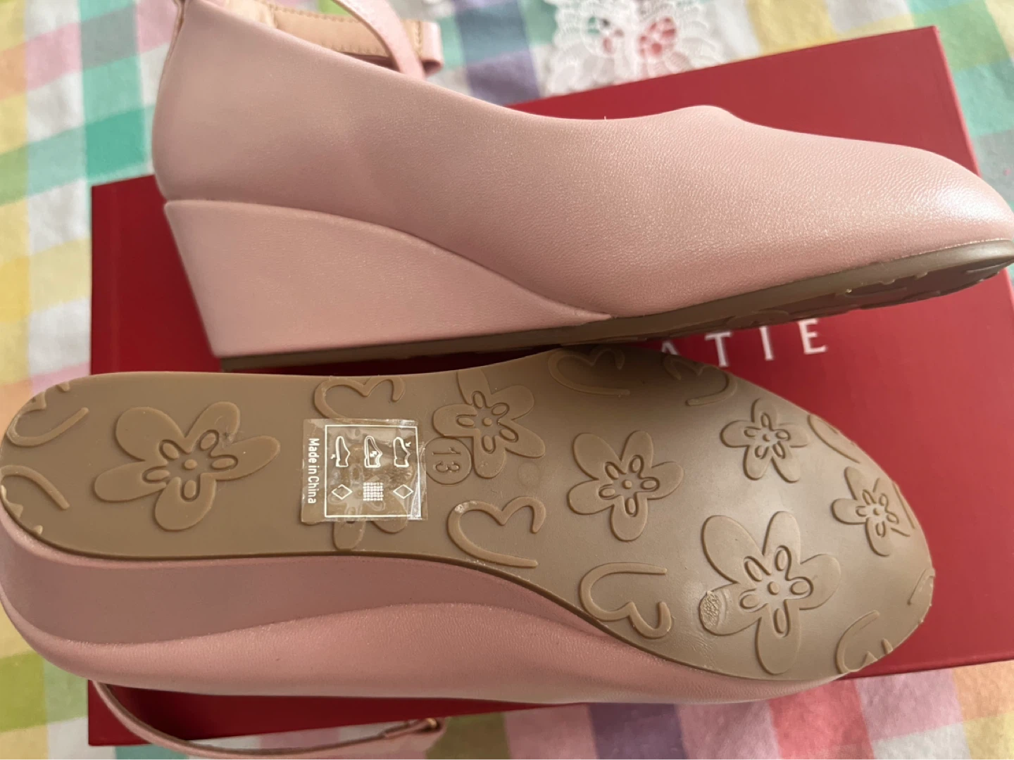 Girls Kelly & Katie Pink Wedge Shoes with Star Charms - photo 3
