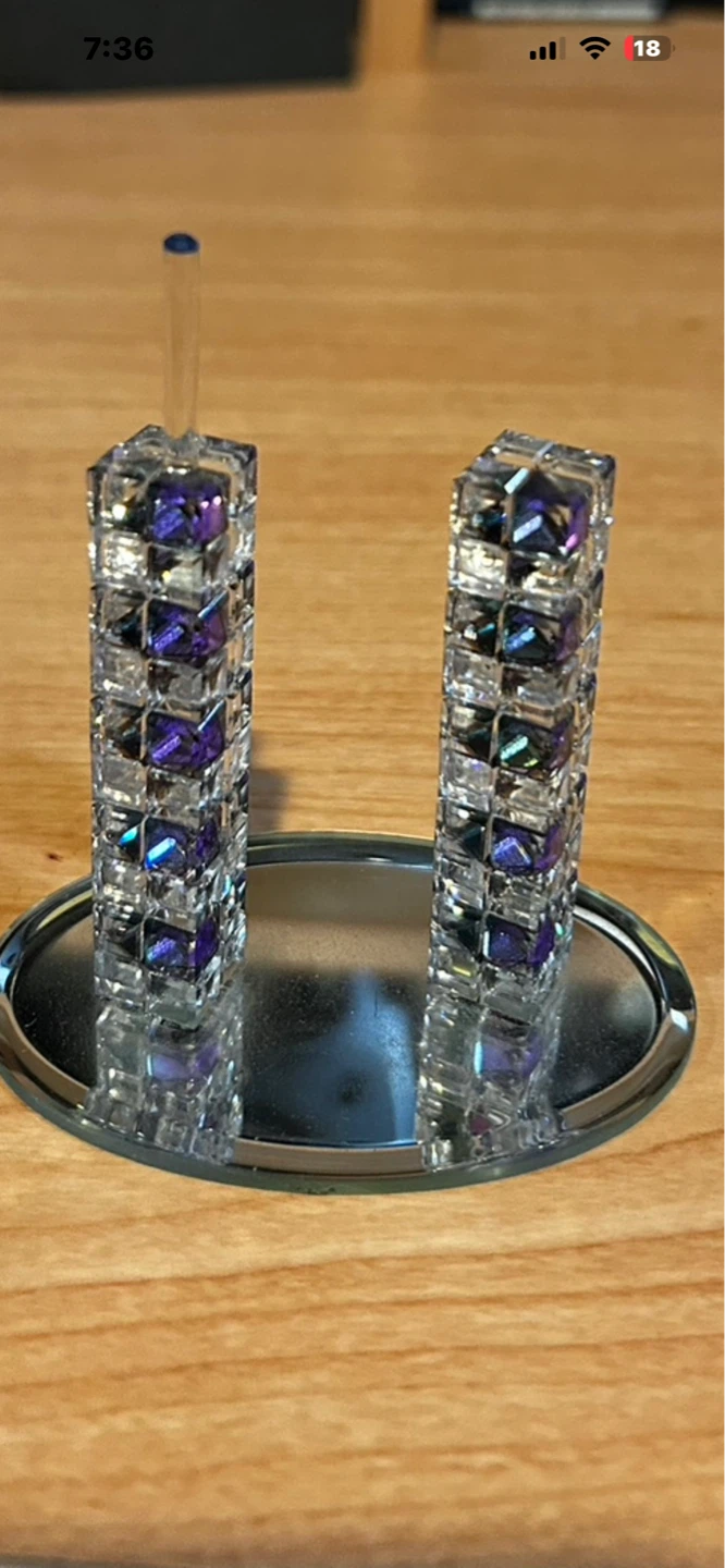 Crystal Twin Towers Sculpture