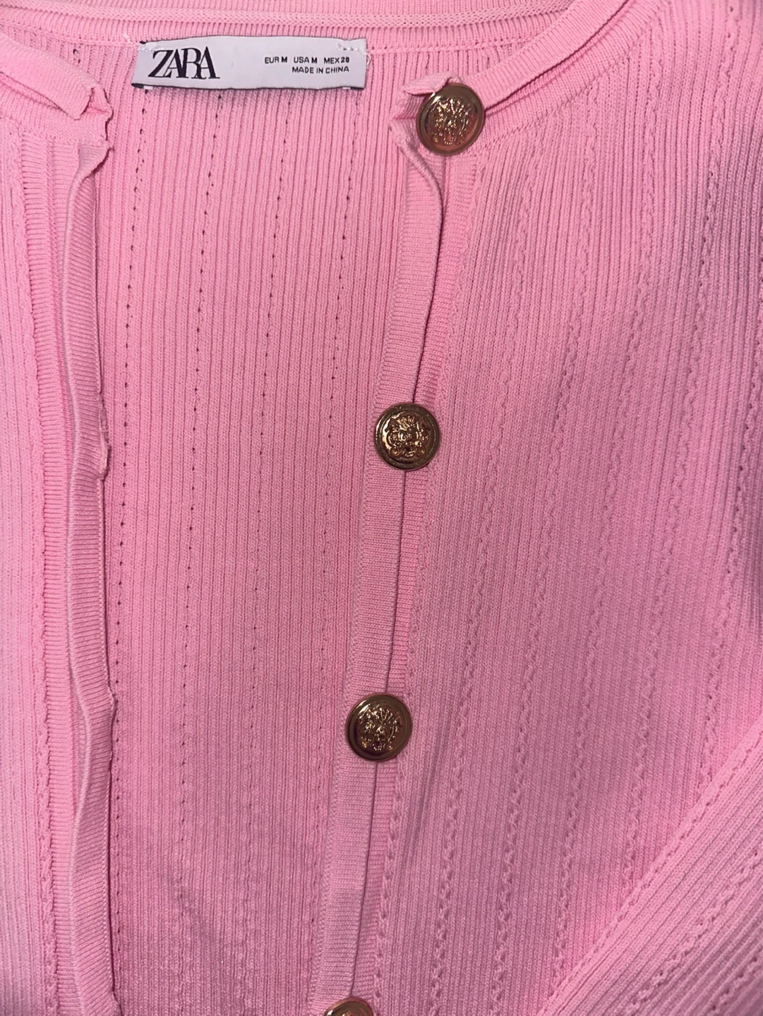 ZARA pink cardigan (Size M) + Skirt (Size S) Set - photo 3