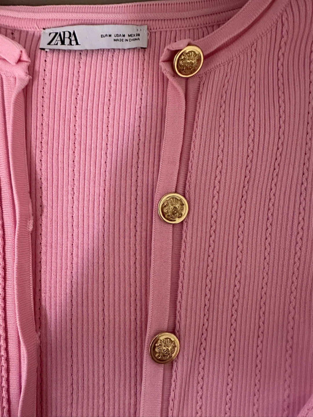 ZARA pink cardigan (Size M) + Skirt (Size S) Set - photo 2